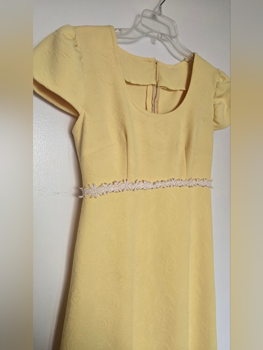 Vintage Hand made Daisy Embossed Maxi Dress - Picture 4 of 13